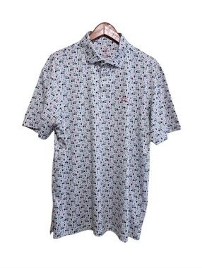 Rhoback The Bev Cart Short Sleeve Performance Polo Size Large